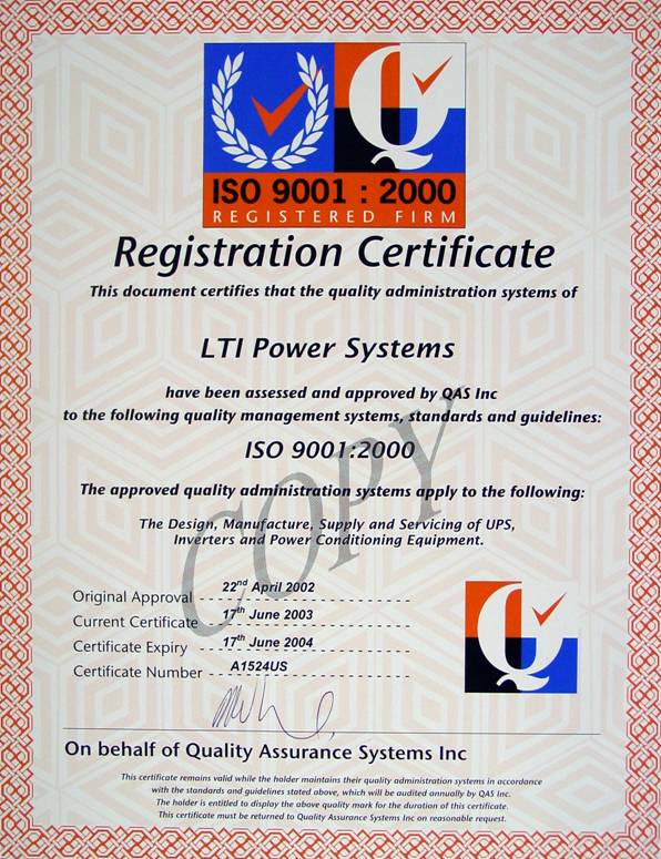 ISO 9001 Certified